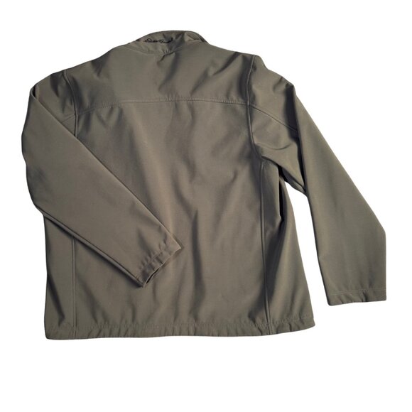 Eddie Bauer Full Zip Jacket Weather Proof Fleece Lined Olive Green Men's Medium - Picture 4 of 5